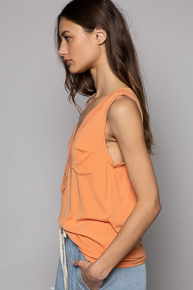 Canyon Sunset Henley Tank