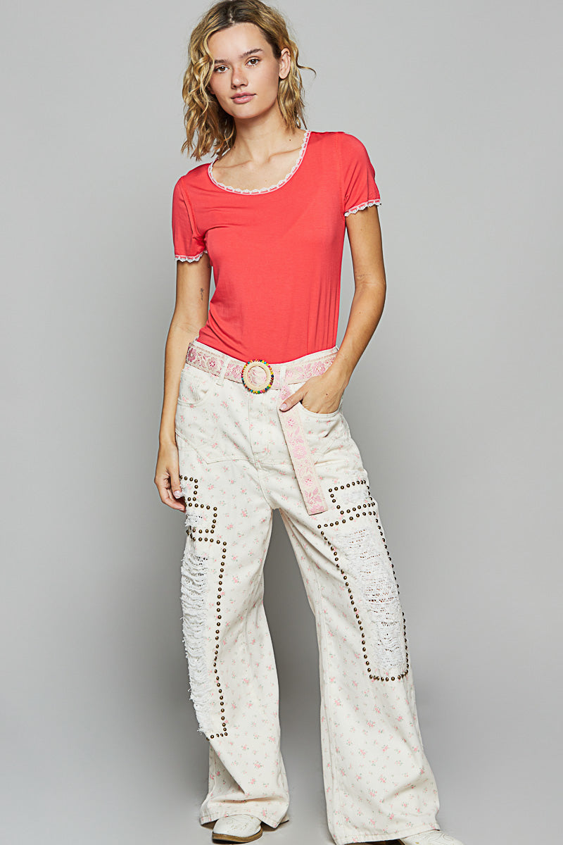 Seaside Lace Tee