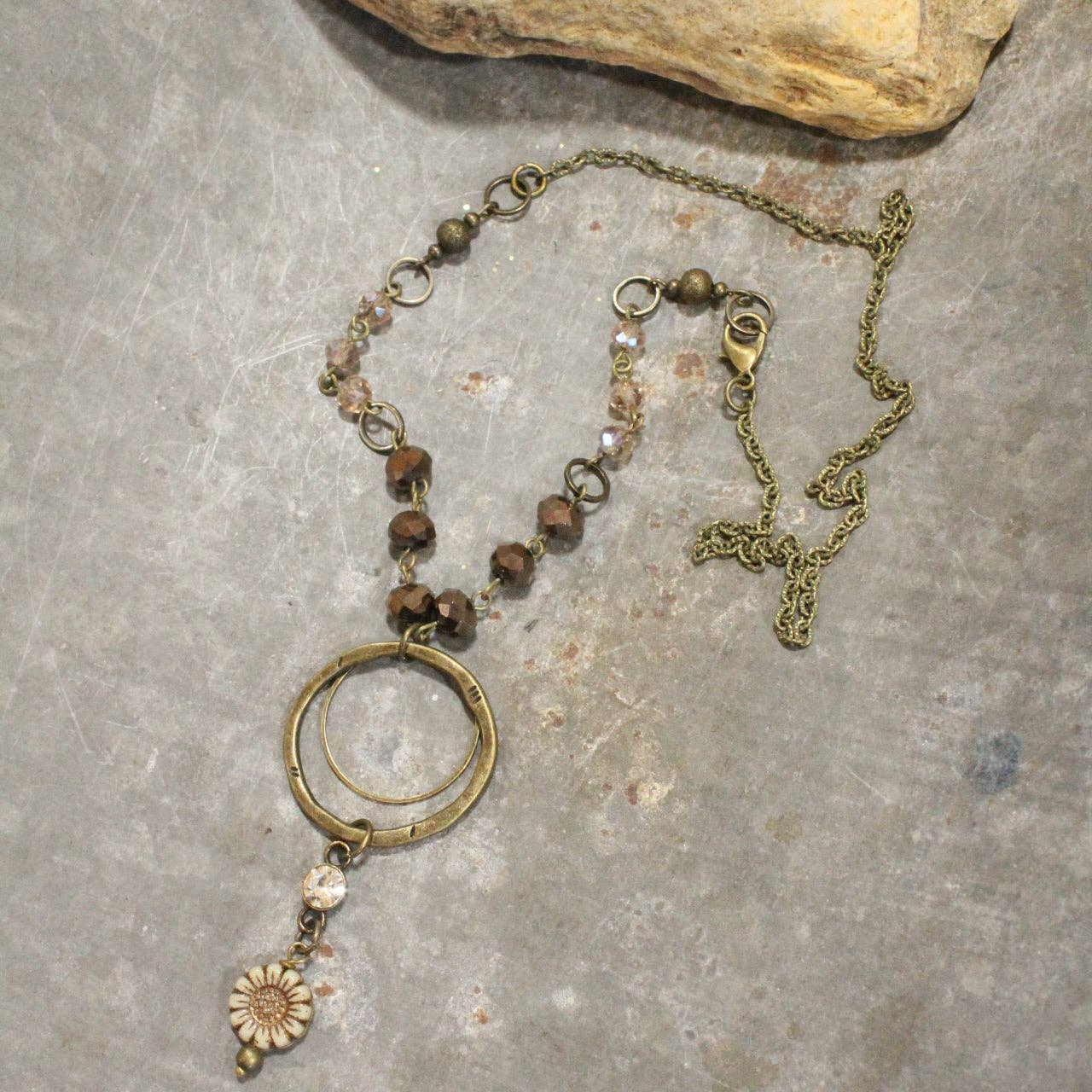 Simply Charming Rich Brown Necklace