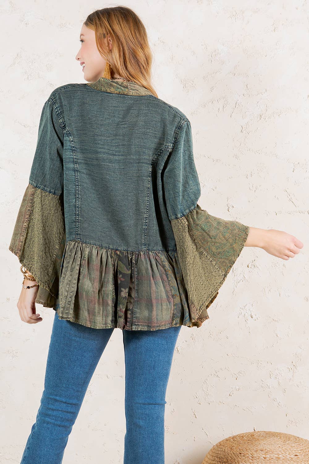 Western Boho Chic: Tiered Patchwork Top