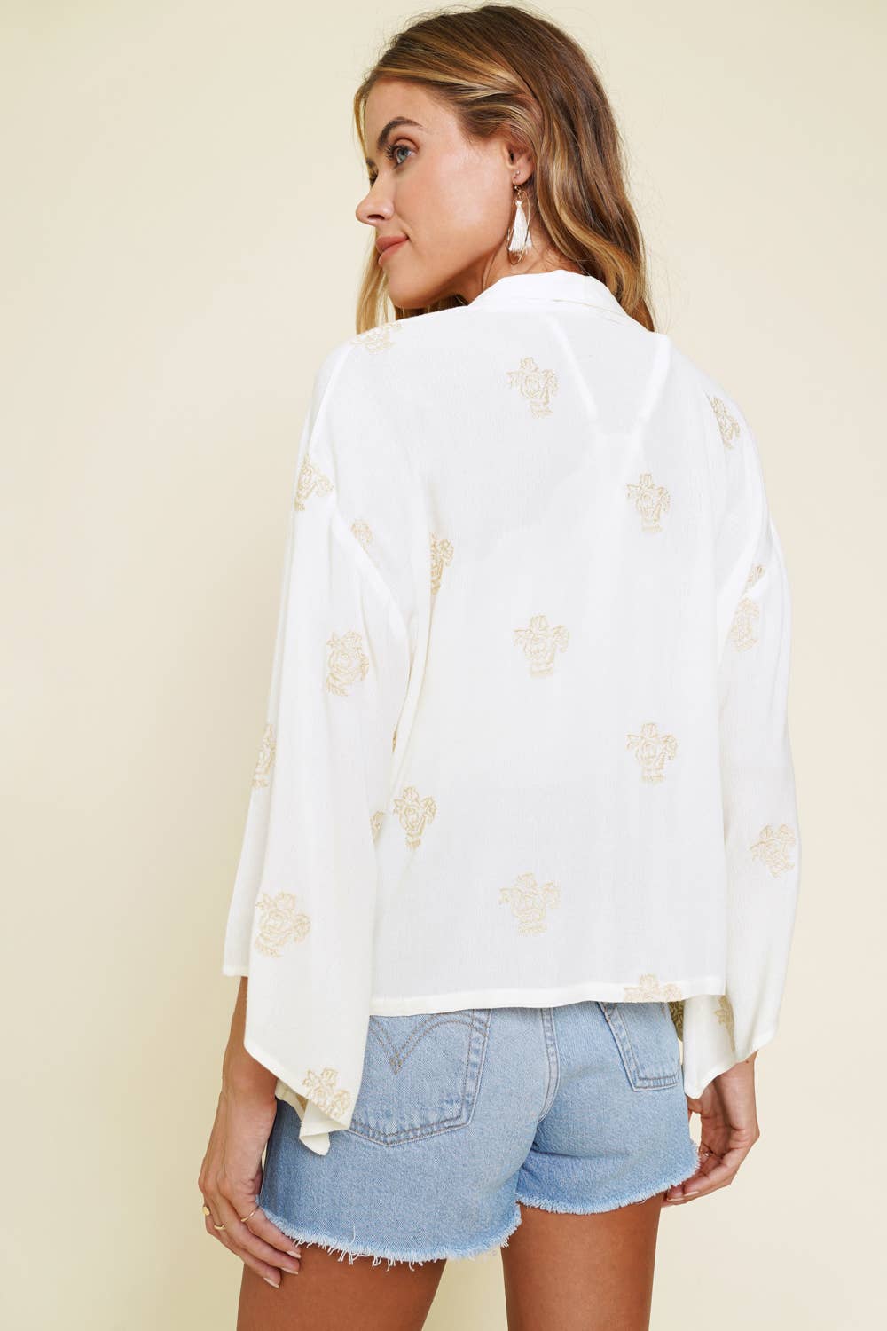 Boho Bloom Tie-Front Kimono