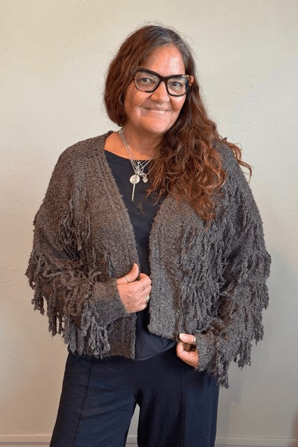 Open Short Cardigan Sweater