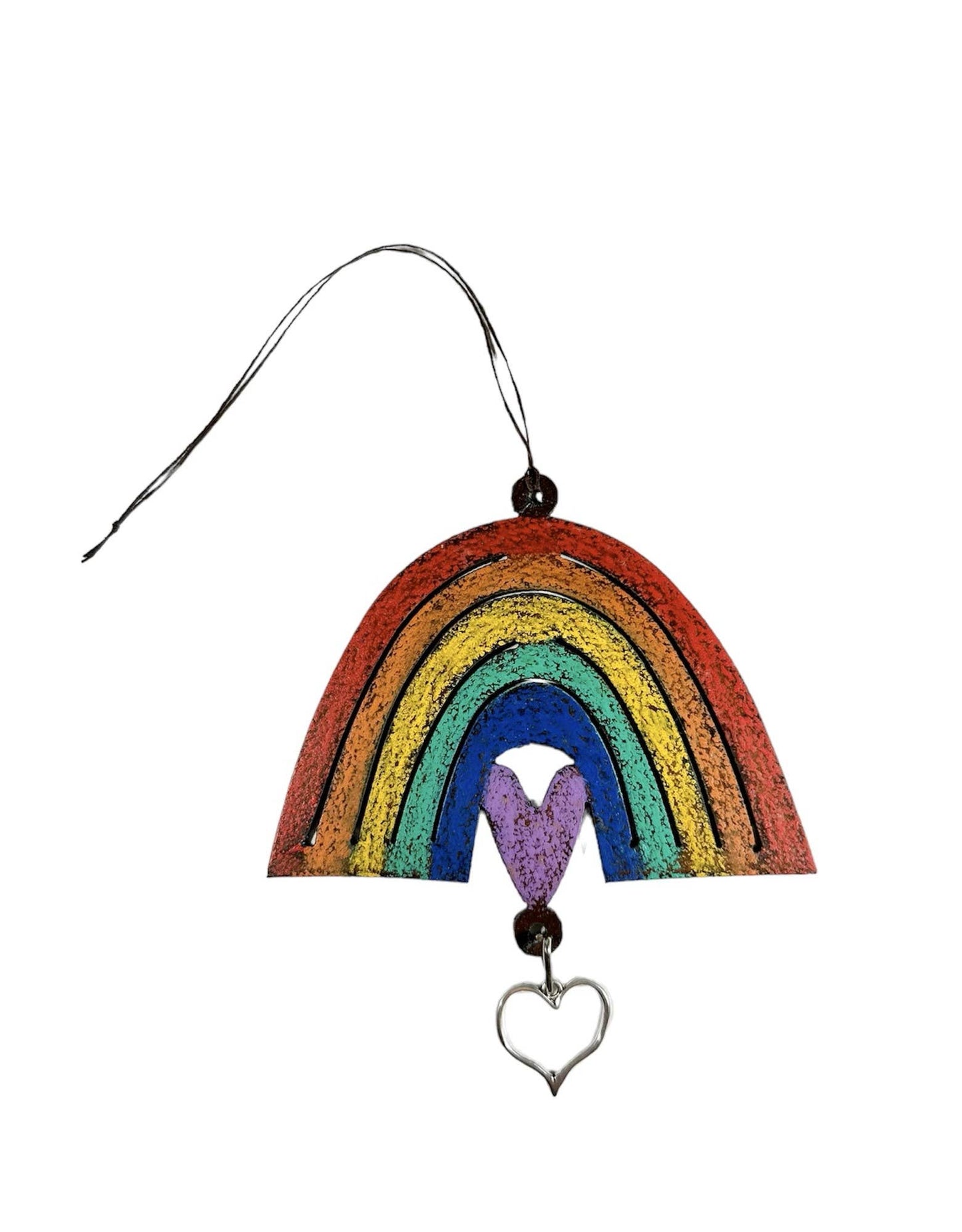 Rainbow ornament pewter charm jewelry gifts Pride Holiday