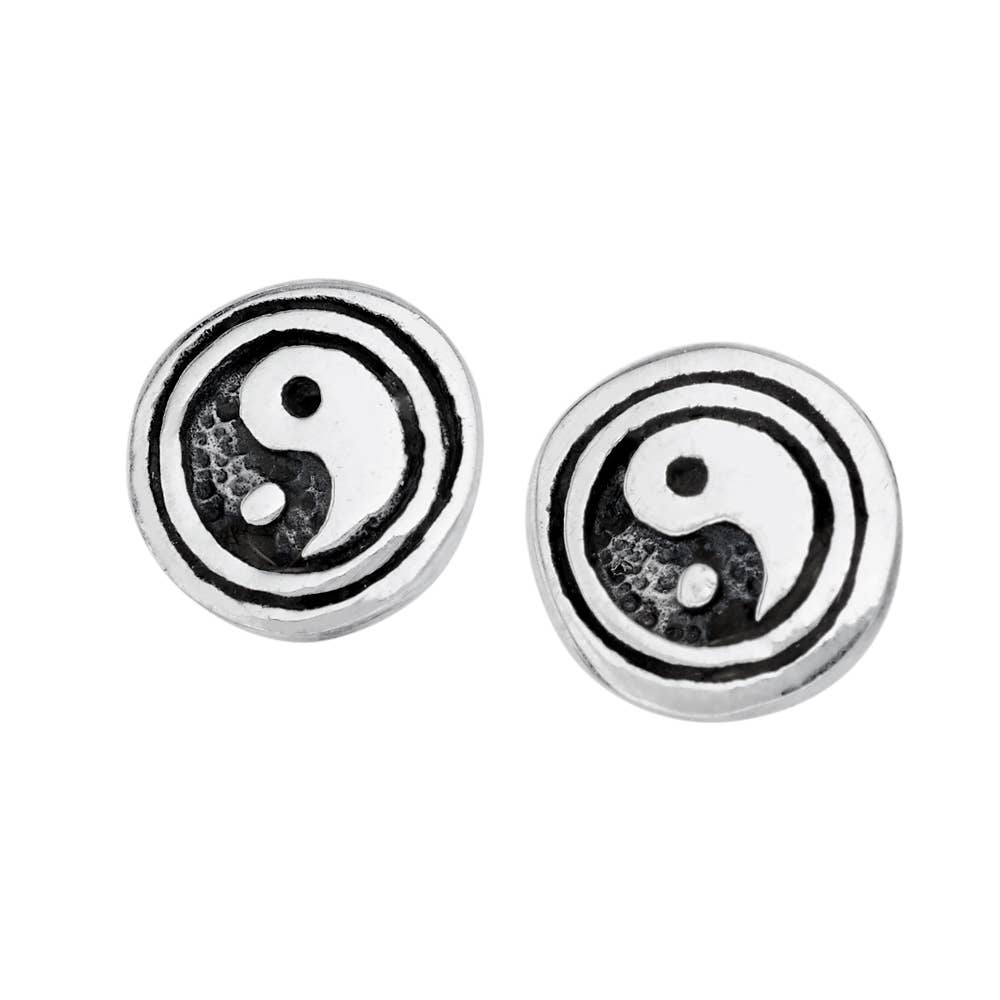 Yin Yang Sterling Silver Stud Earring