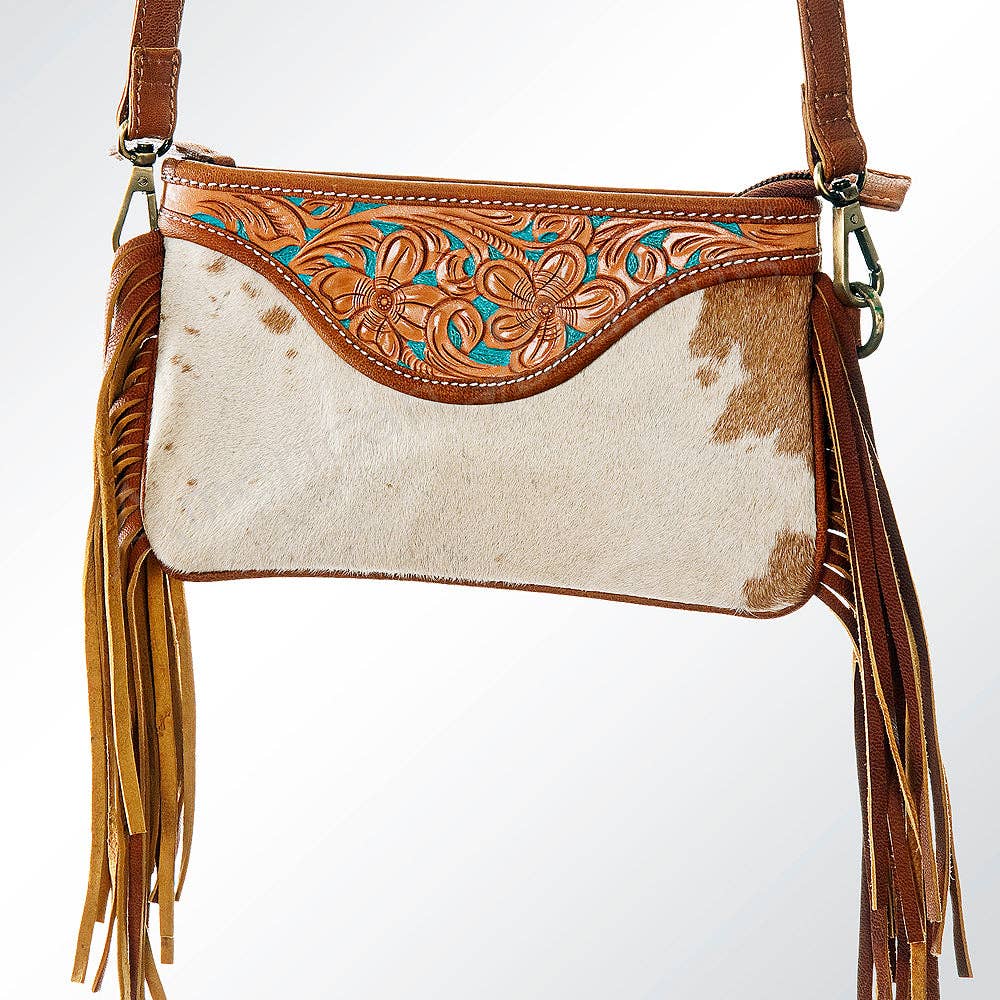 Western Fringe Women's Leather Crossbody Bag