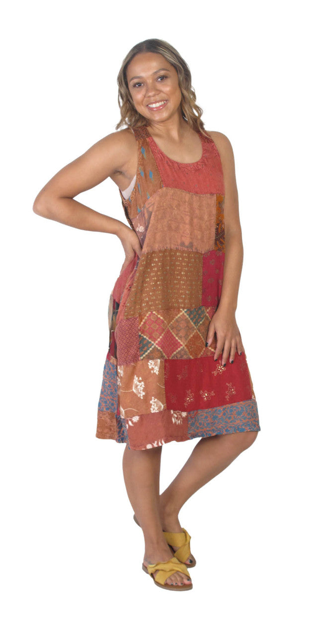 Sunset Serenade Patch Dress