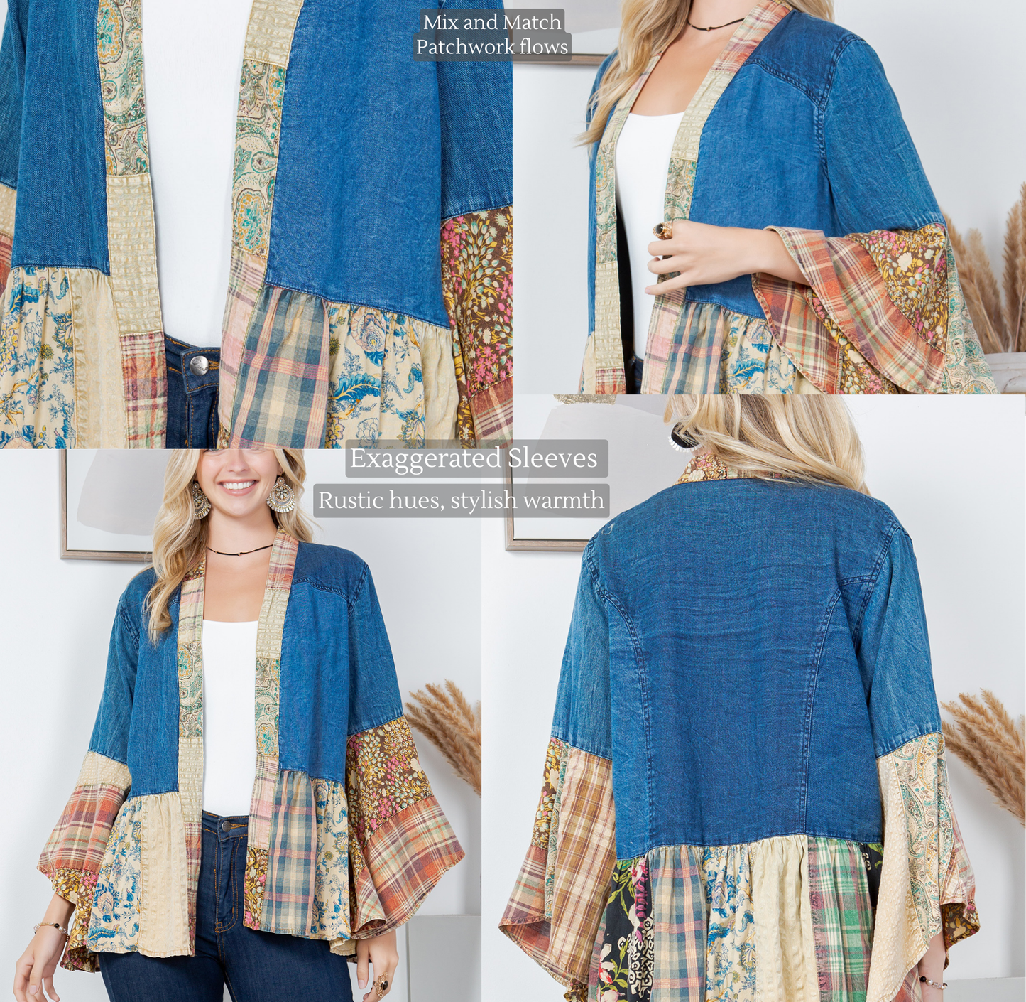 Western Boho Chic: Tiered Patchwork Top