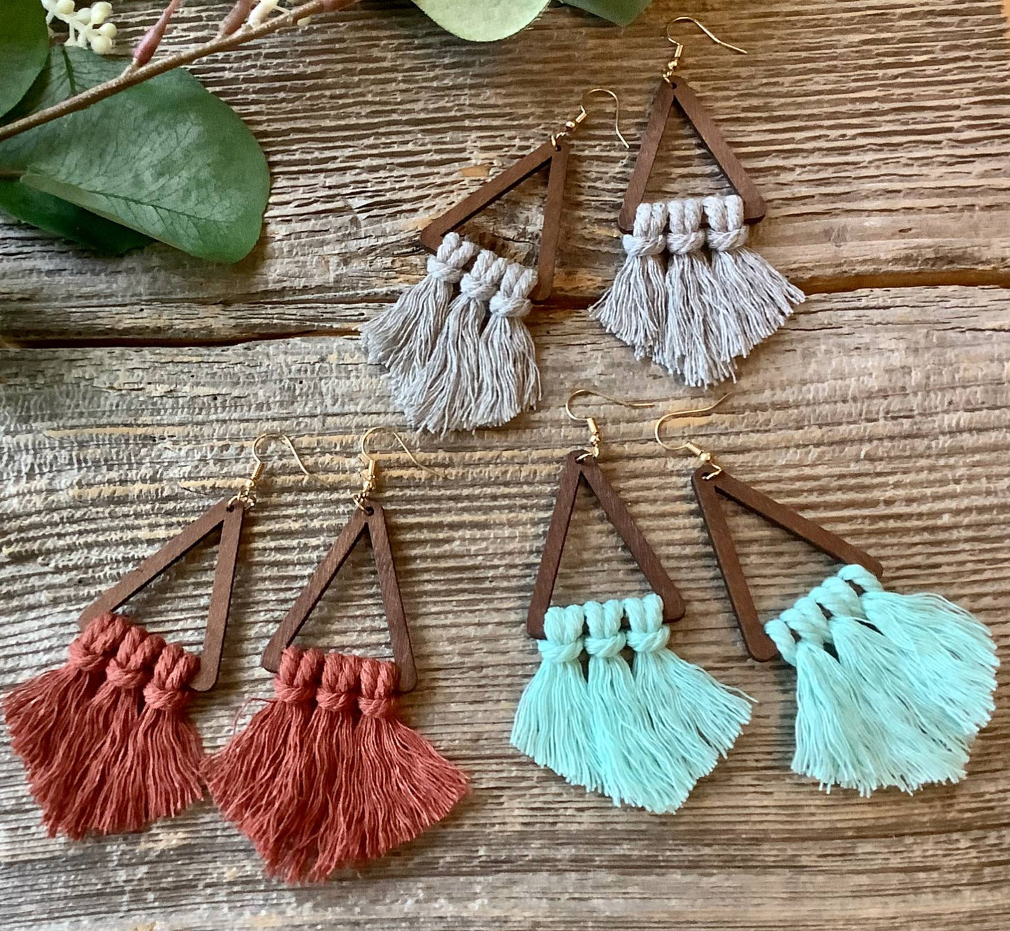 Earrings, boho earrings, tassel earrings