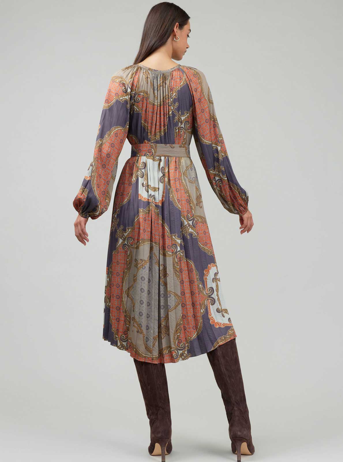 Heritage Chain Scarf Midi Dress