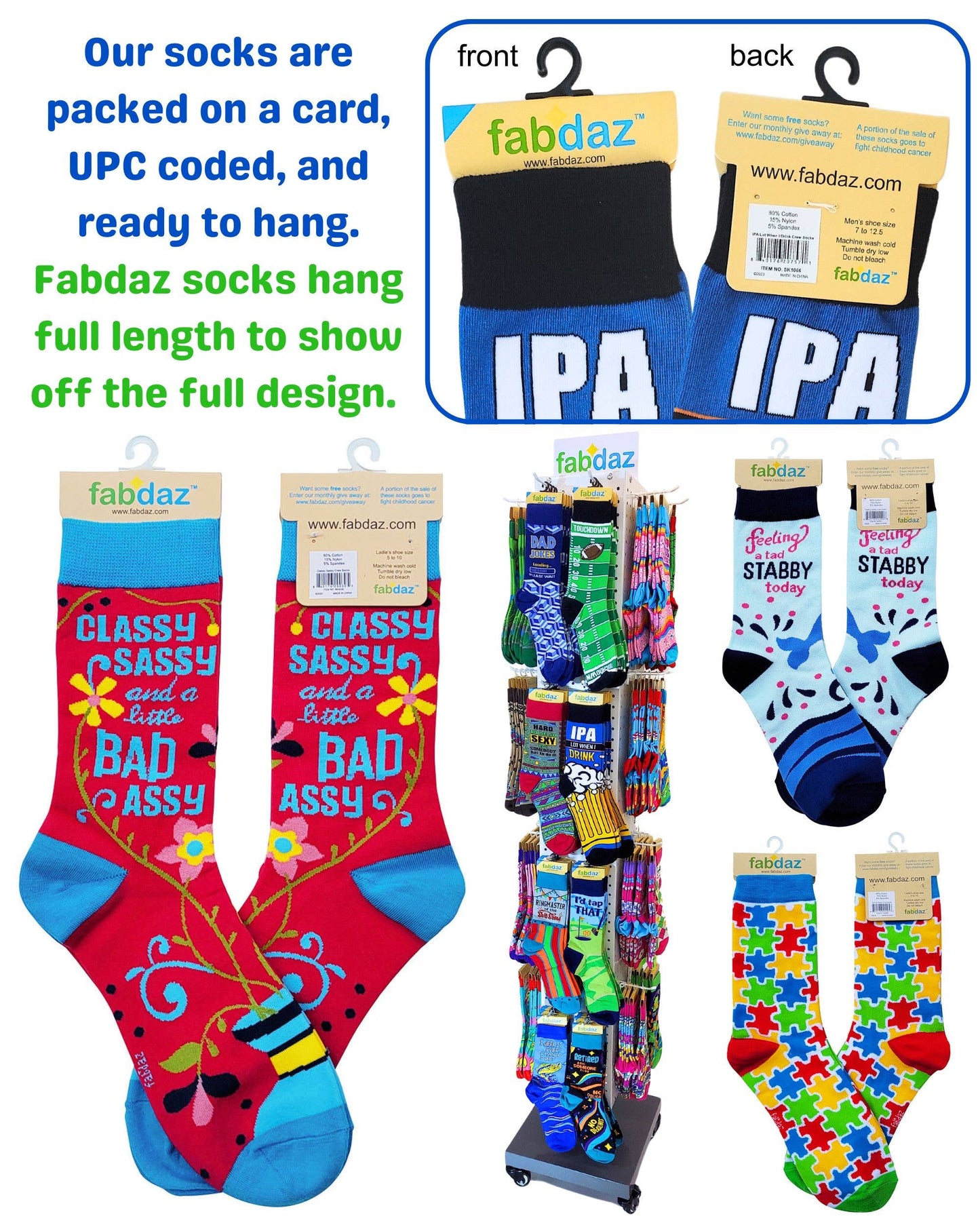 Happy Camper Men's Novelty Crew Socks