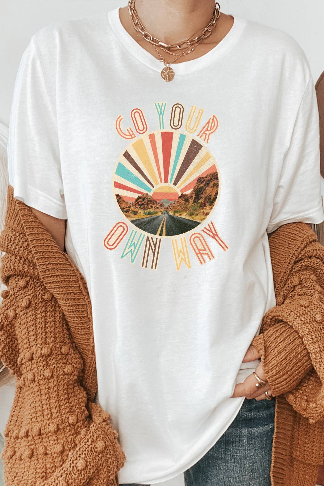 Retro Go Your Own Way Lyric Graphic Tee