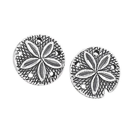 Mermaid Coin Sterling Silver Stud