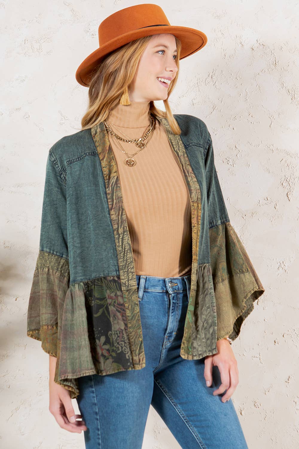 Western Boho Chic: Tiered Patchwork Top