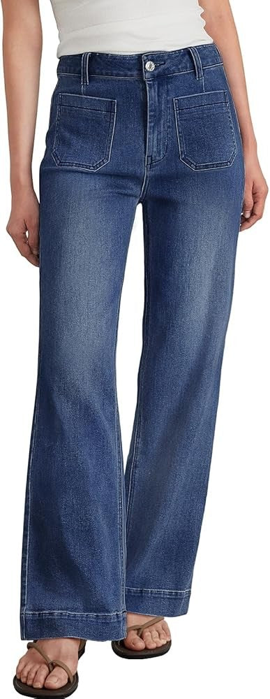 Denim Wide Leg Pants Tempo Paris