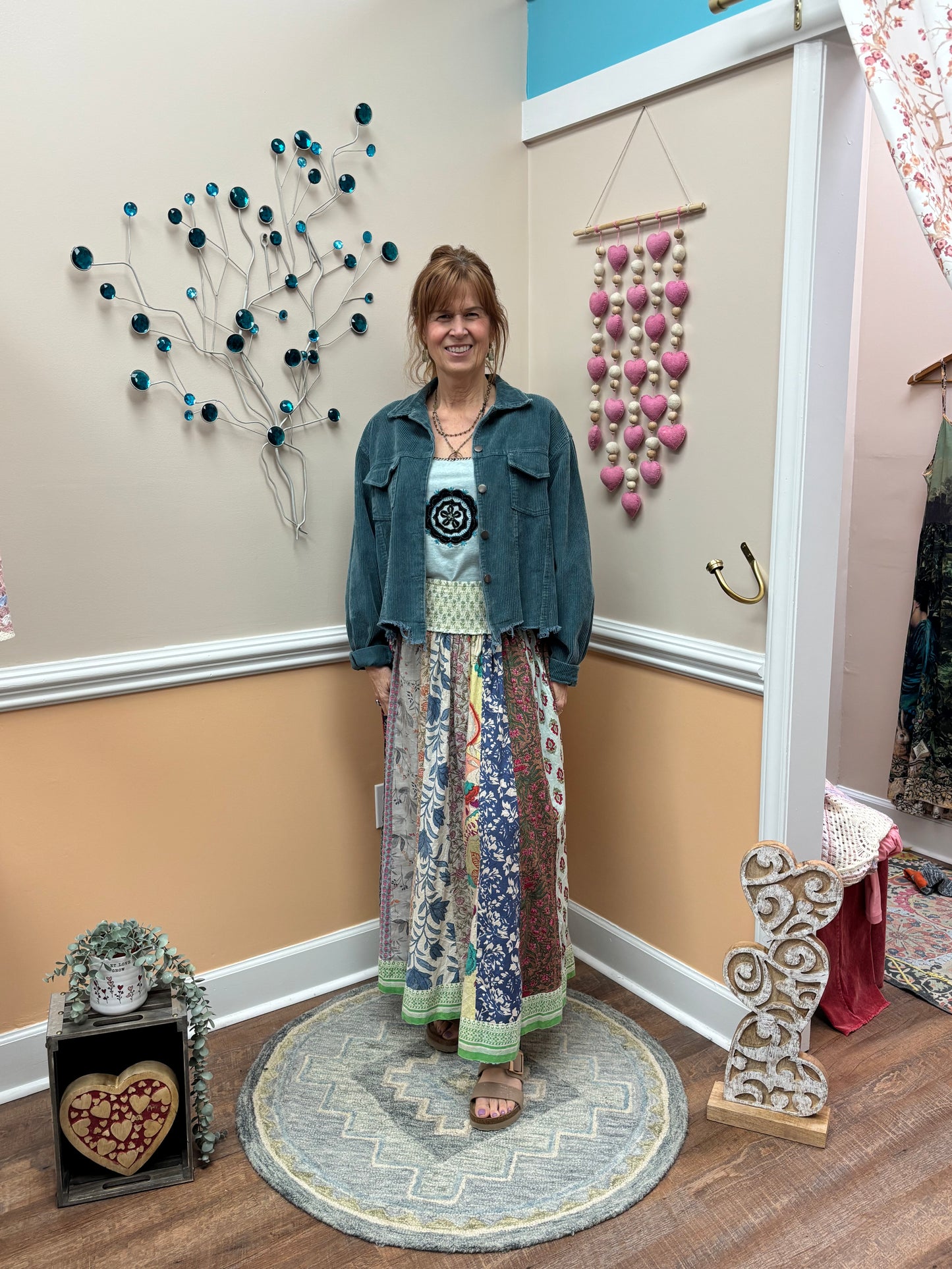 Washed Corduroy Button Jacket-Available in Green and Black