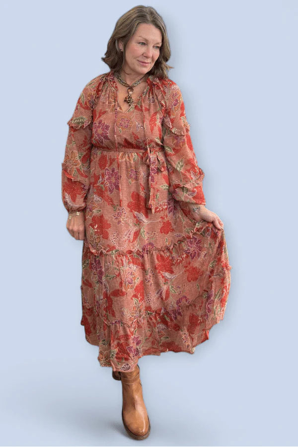 ✨ Autumn Bloom Midi Dress ✨