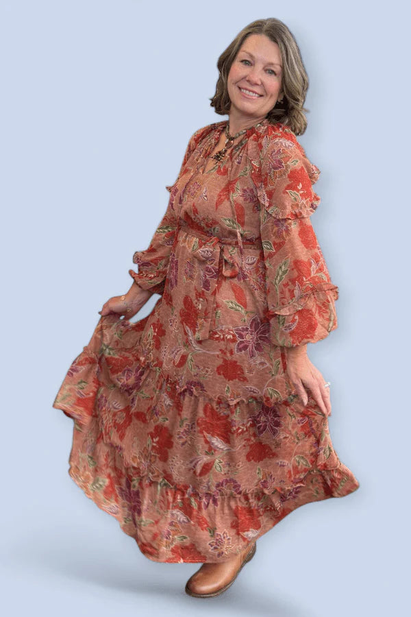 ✨ Autumn Bloom Midi Dress ✨