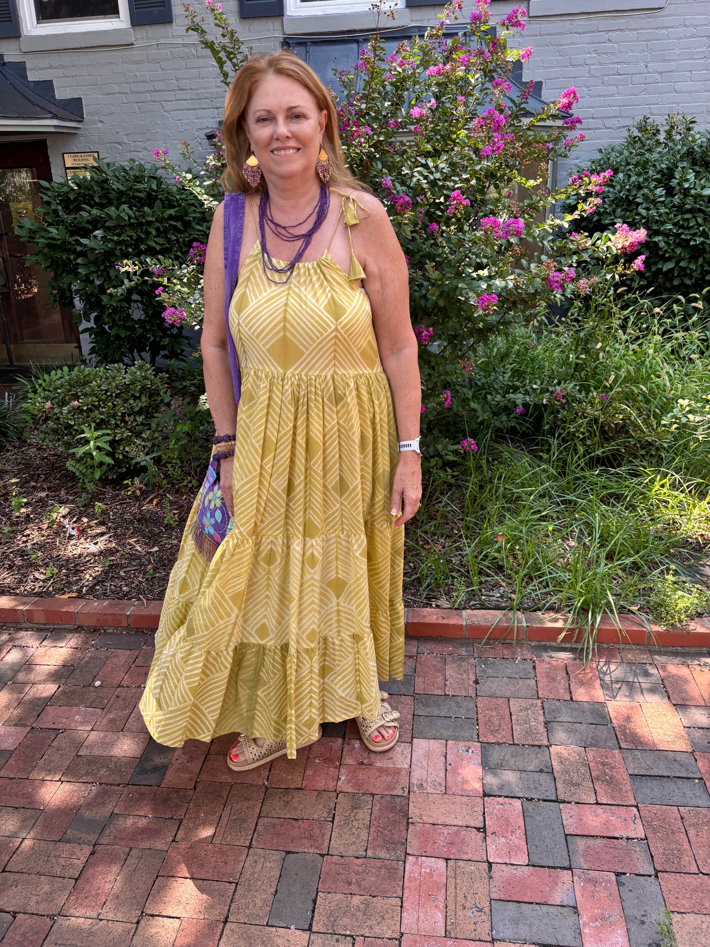 Shibori Hand-Dyed Maxi Dress (Udvita)