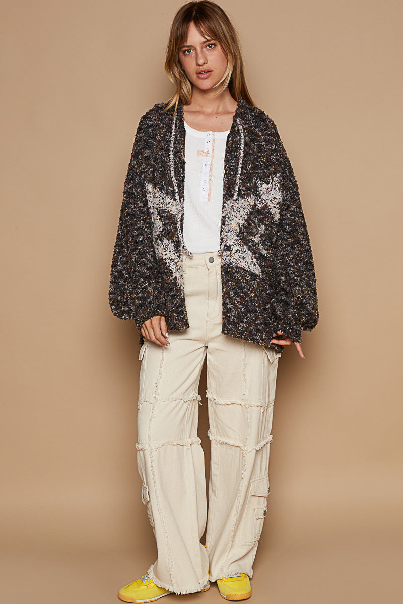 Hooded Balloon Sleave Sweater