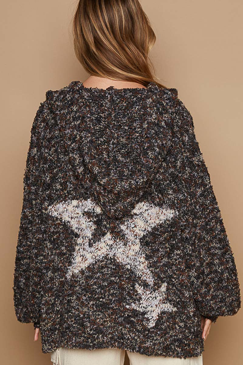 Hooded Balloon Sleave Sweater