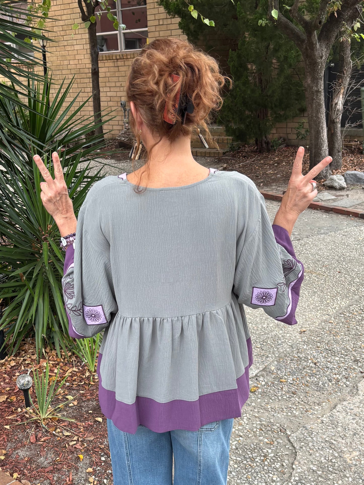 Boho Blossom Peasant Blouse