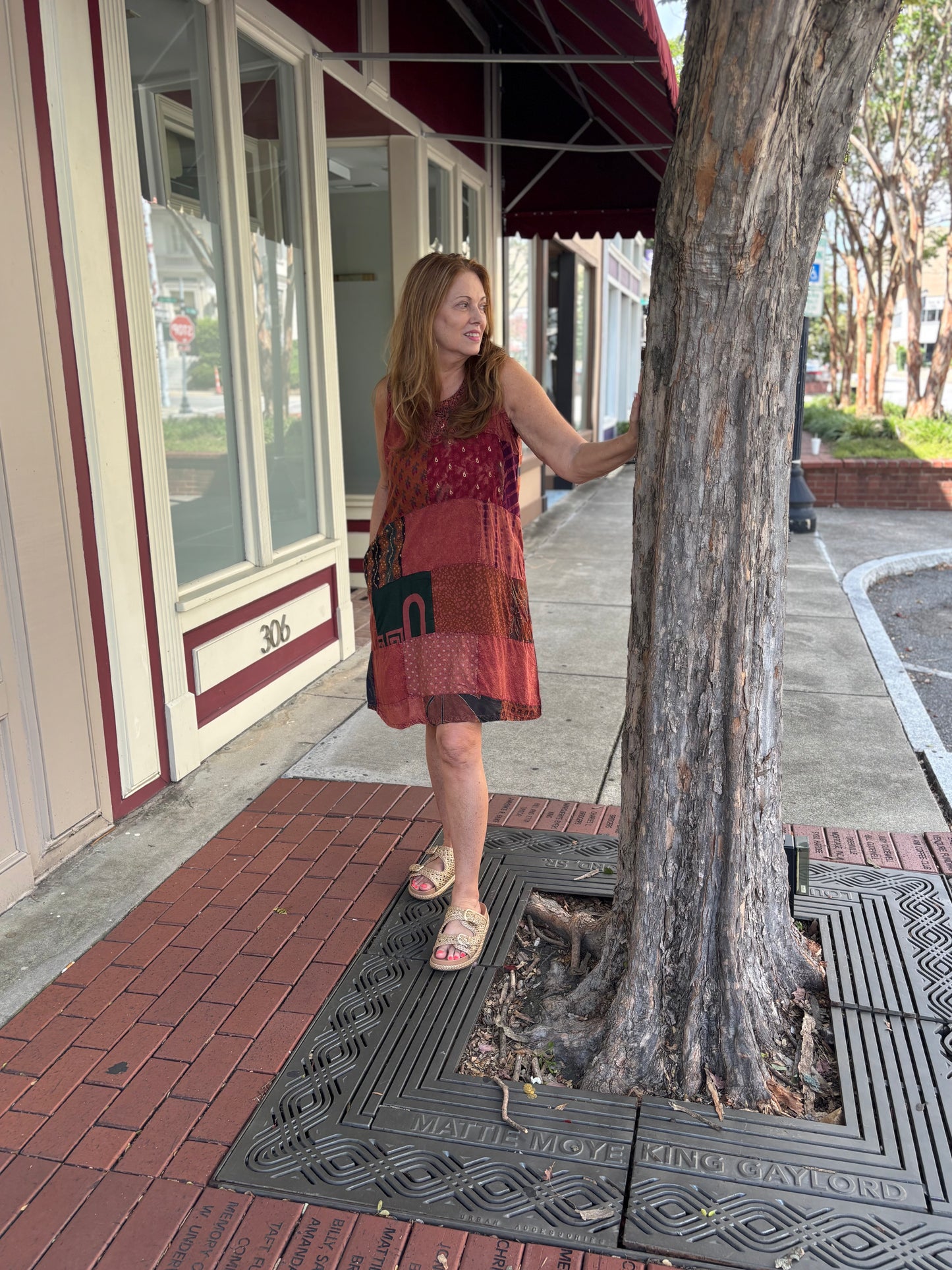 Sunset Serenade Patch Dress