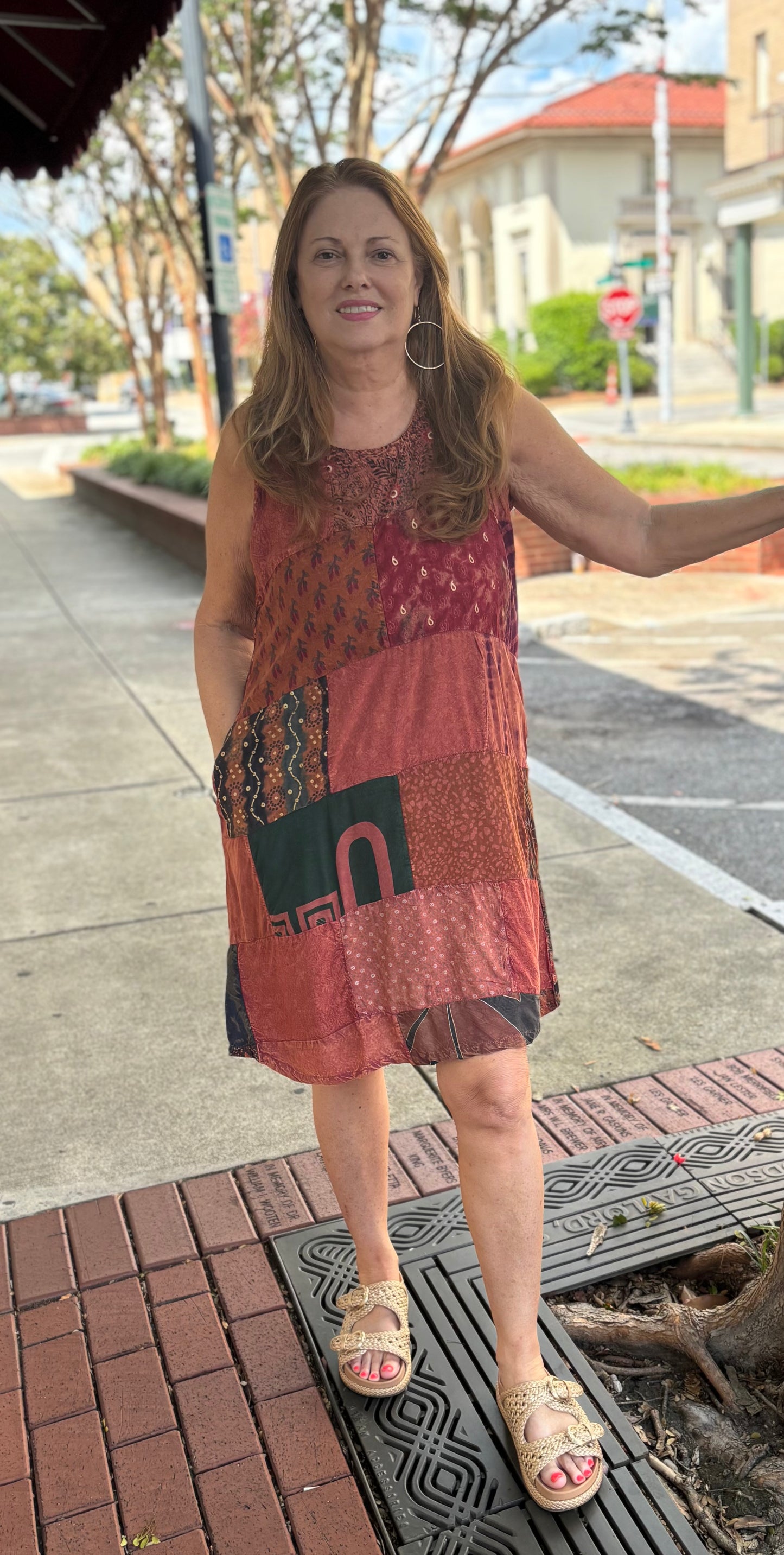 Sunset Serenade Patch Dress