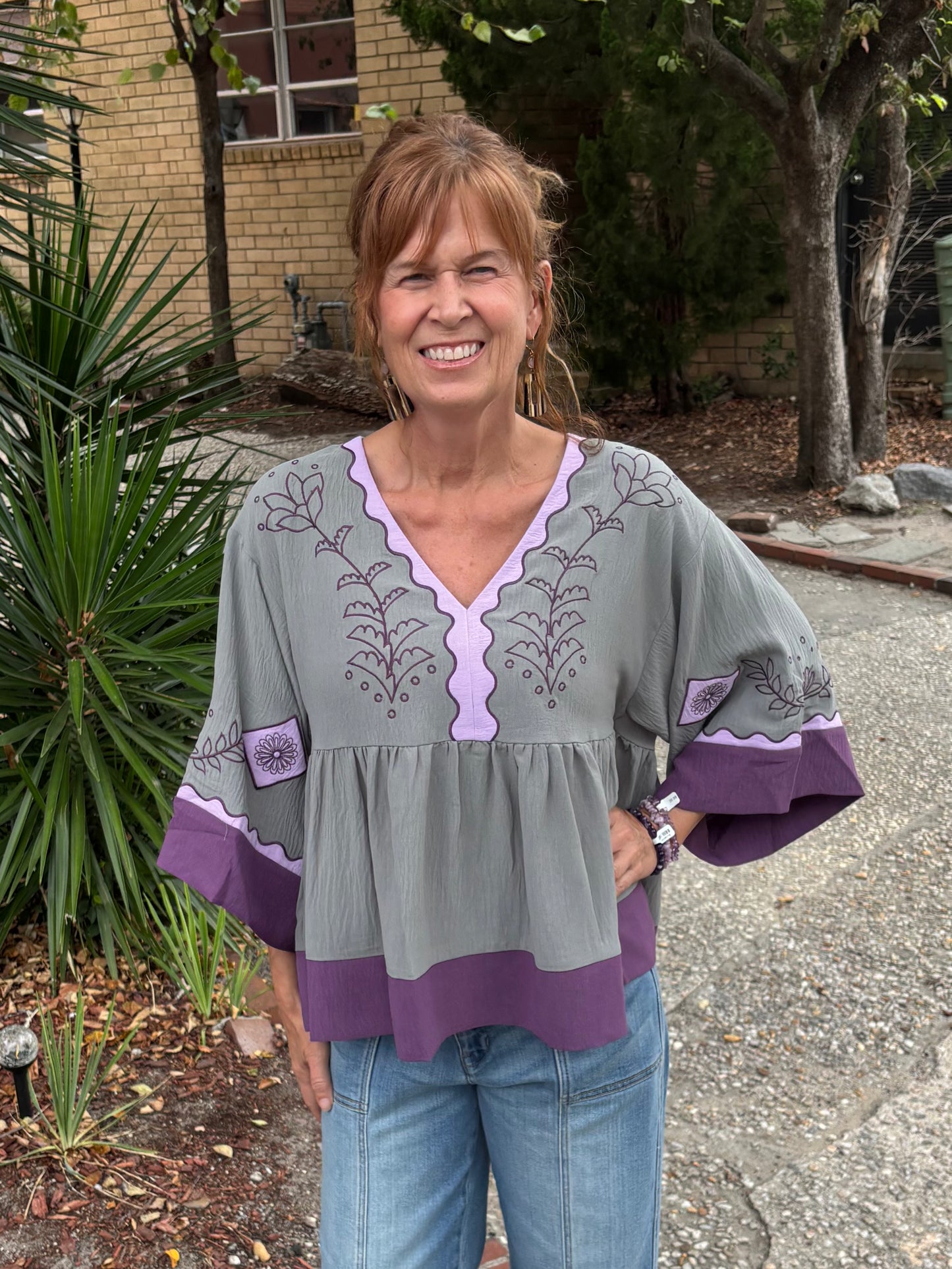 Boho Blossom Peasant Blouse