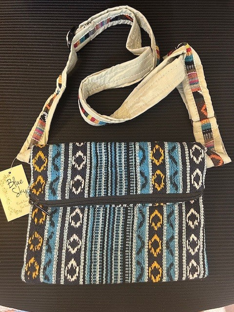 Woven Fold Top Purse