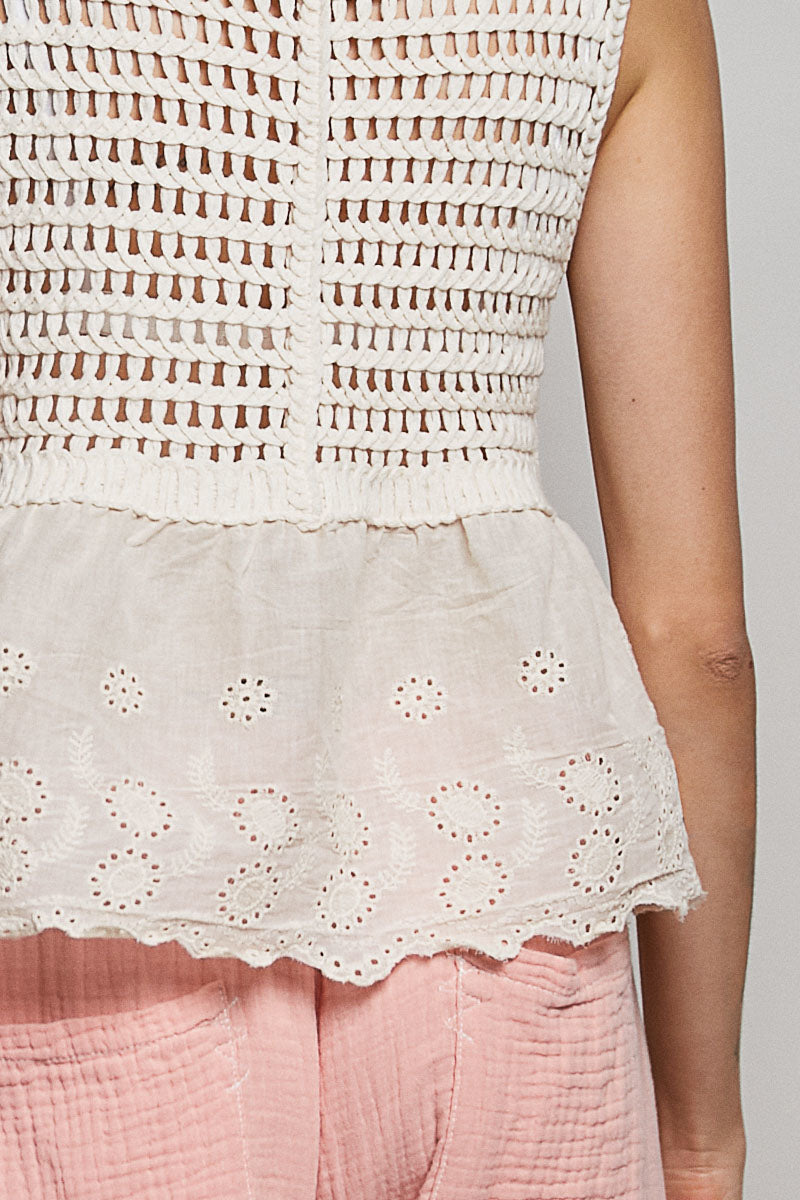 Crochet sleeveless top