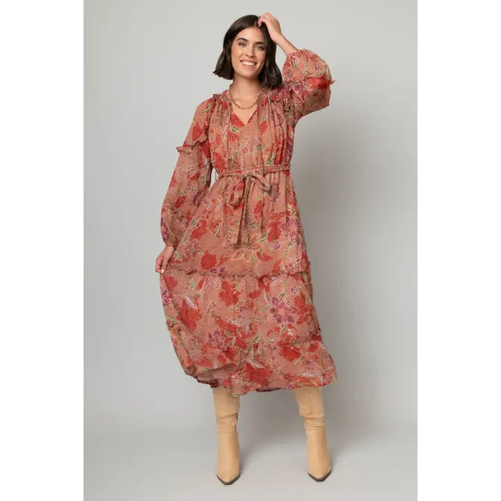 ✨ Autumn Bloom Midi Dress ✨