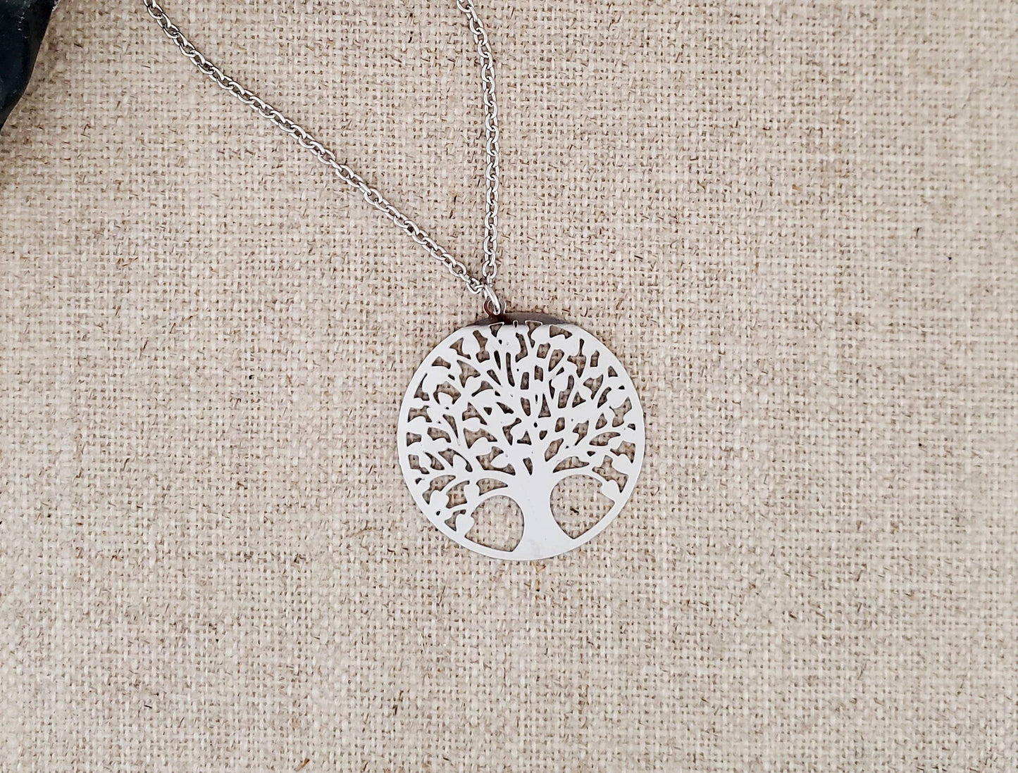 Tree of Life Short Stainless Steel Necklace