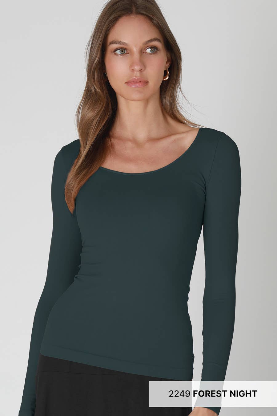 Long Sleeve Scoop Neck Top
