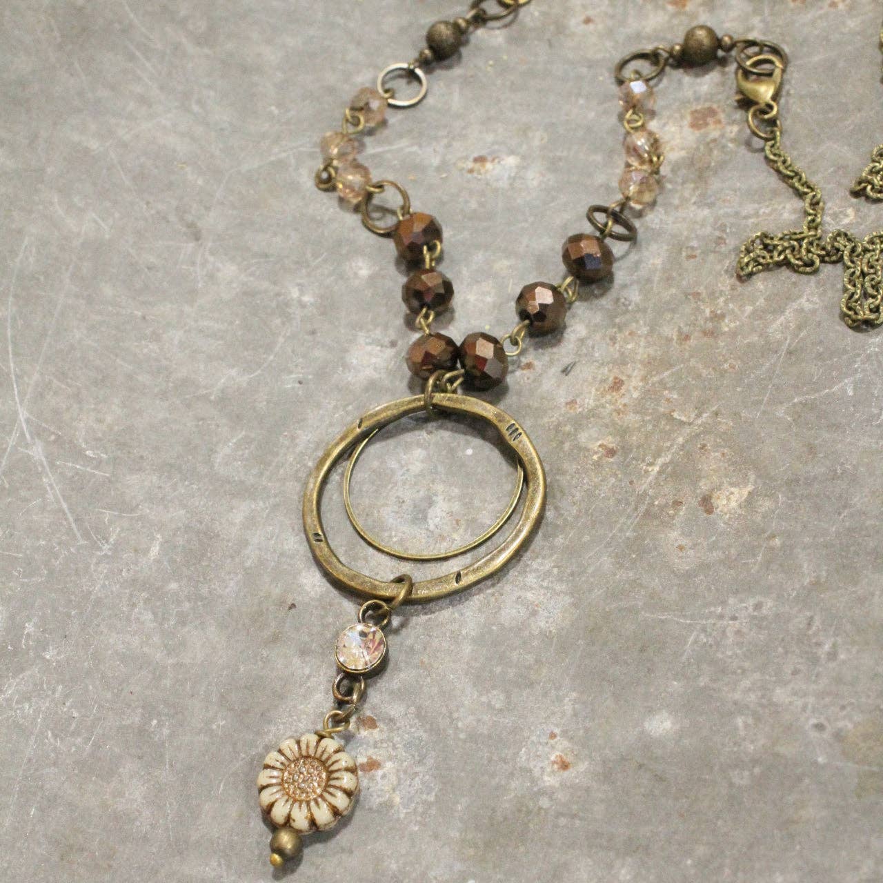 Simply Charming Rich Brown Necklace