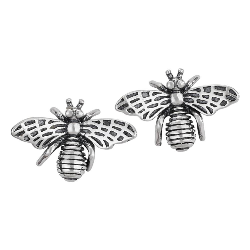 Bee Mine Sterling Silver Stud Earrings
