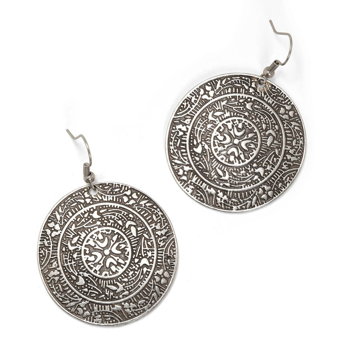 Handmade Pewter Earings - 4651