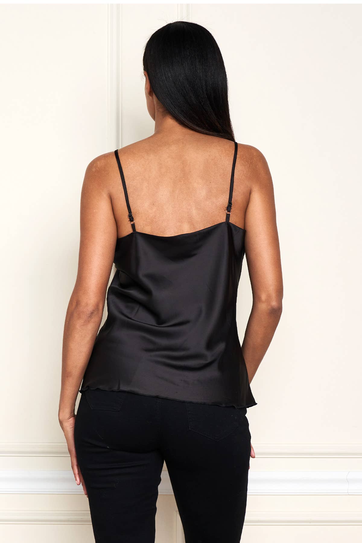 Solid Stretch Satin Camisole w/ Adjustable Straps 2554-MAT