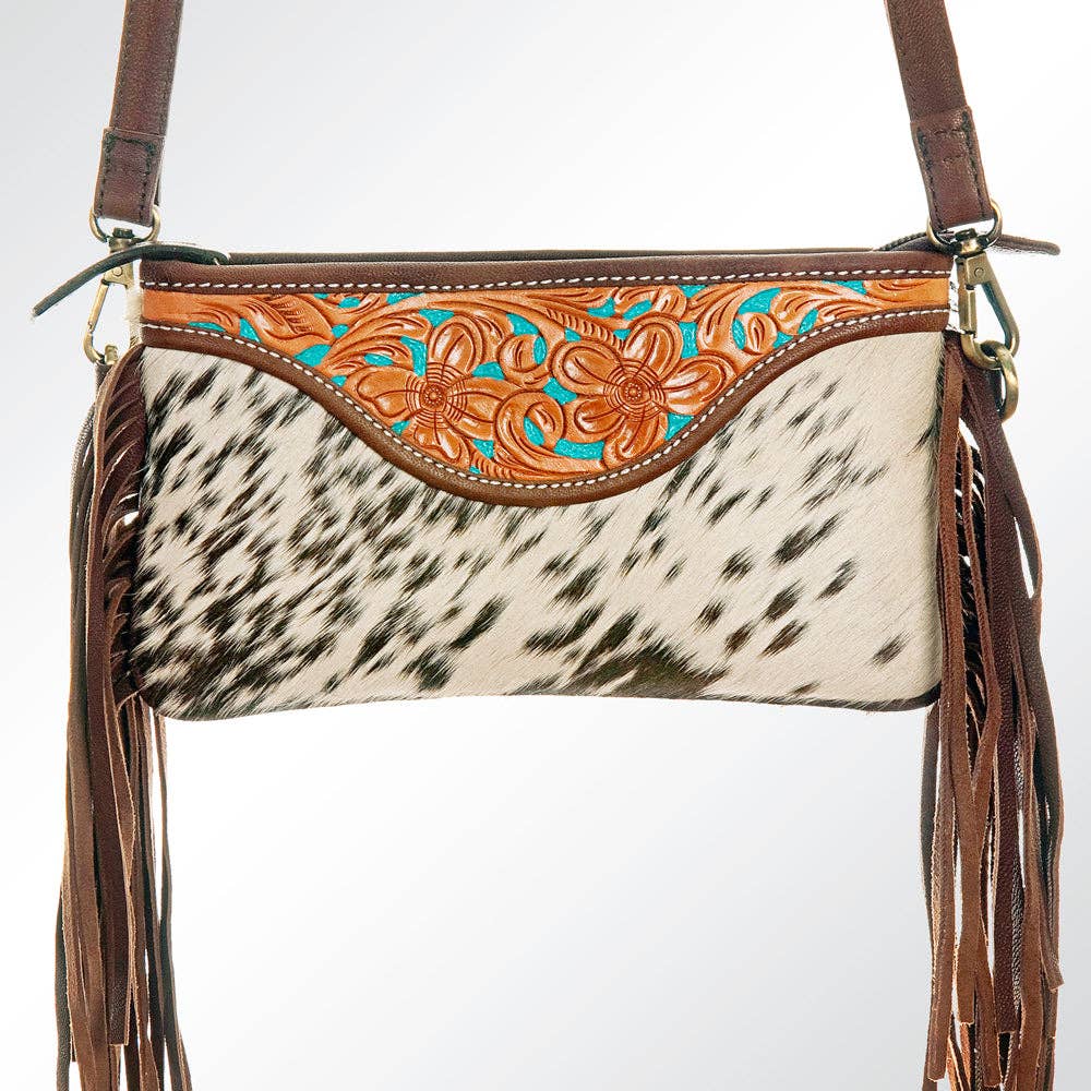 Western Fringe Women's Leather Crossbody Bag