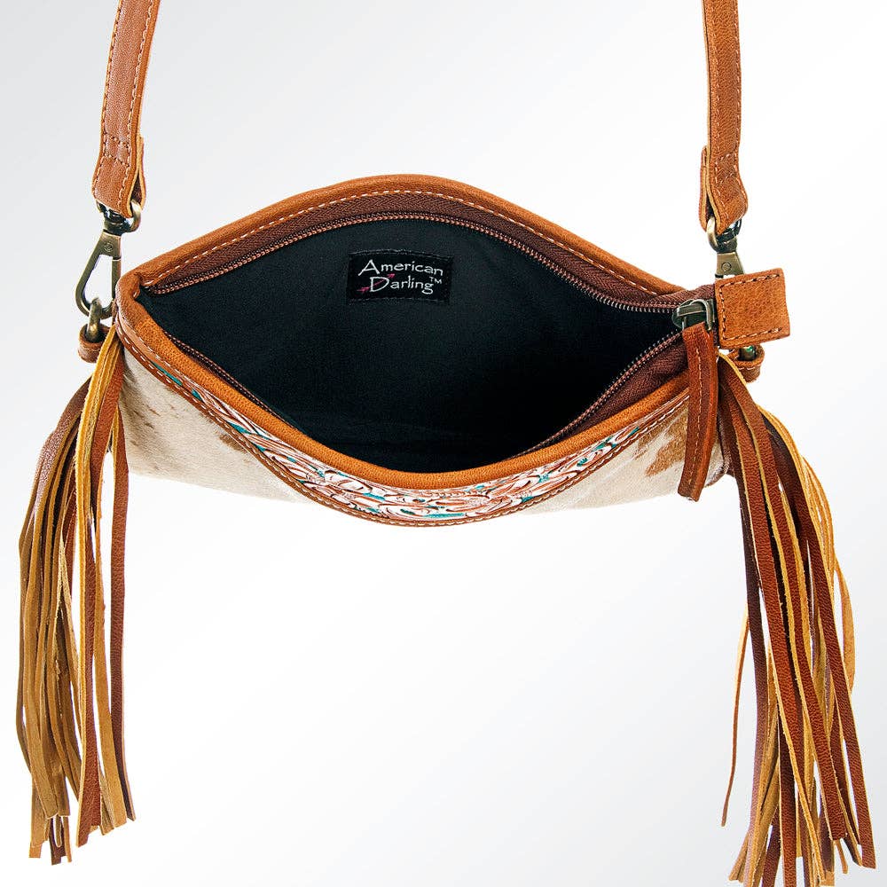 Western Fringe Women's Leather Crossbody Bag