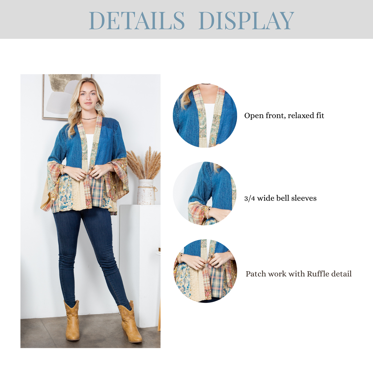 Western Boho Chic: Tiered Patchwork Top