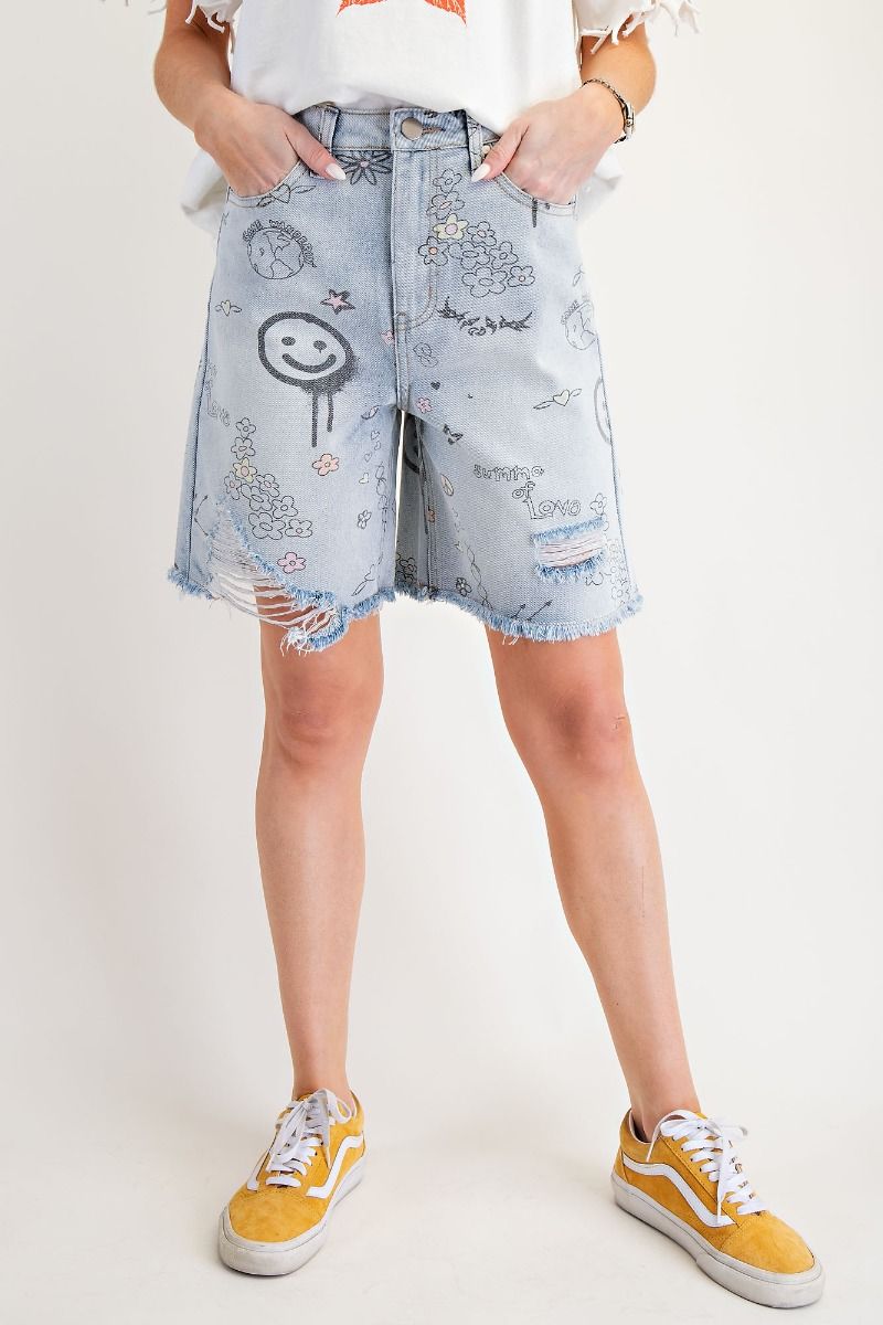 Free Spirit Doodle Shorts