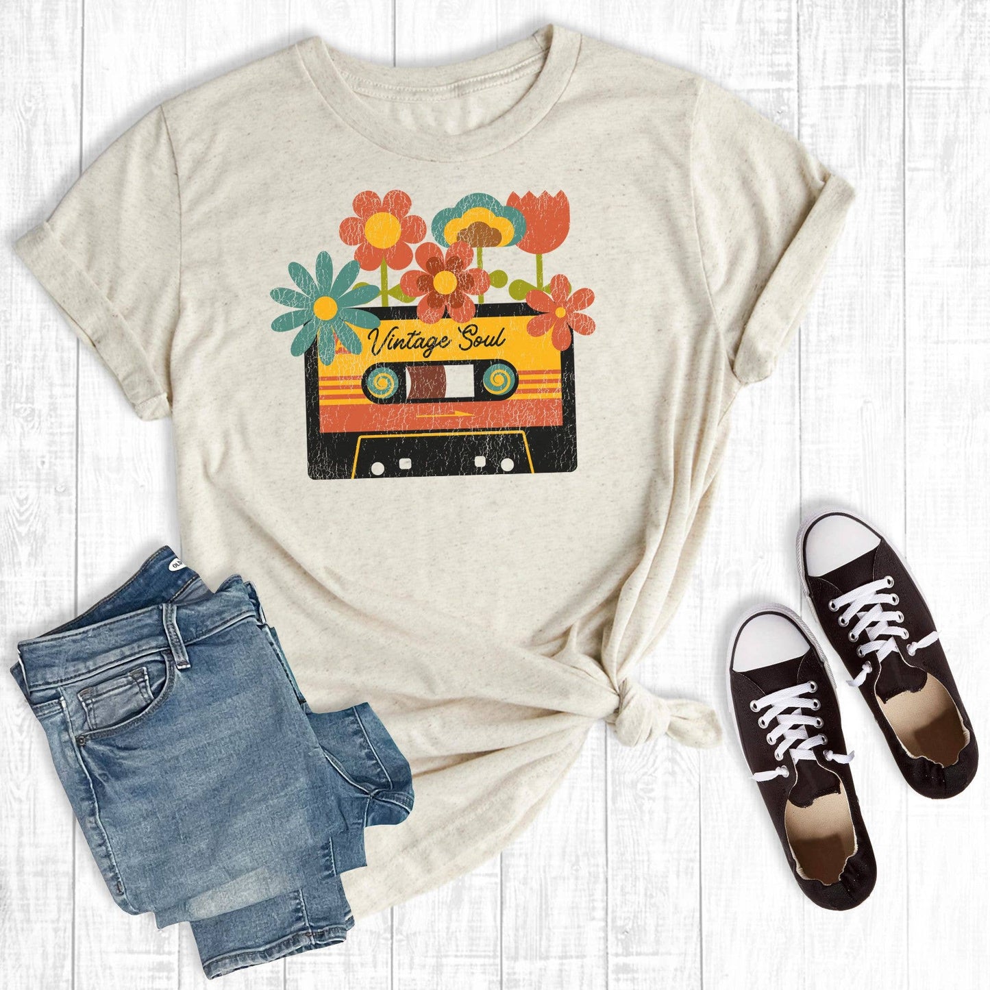 Vintage Soul Cassette Cream T-Shirt