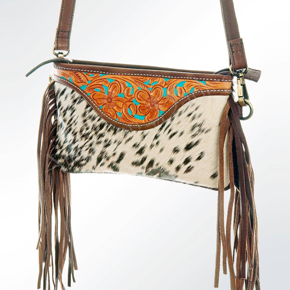 Western Fringe Women's Leather Crossbody Bag
