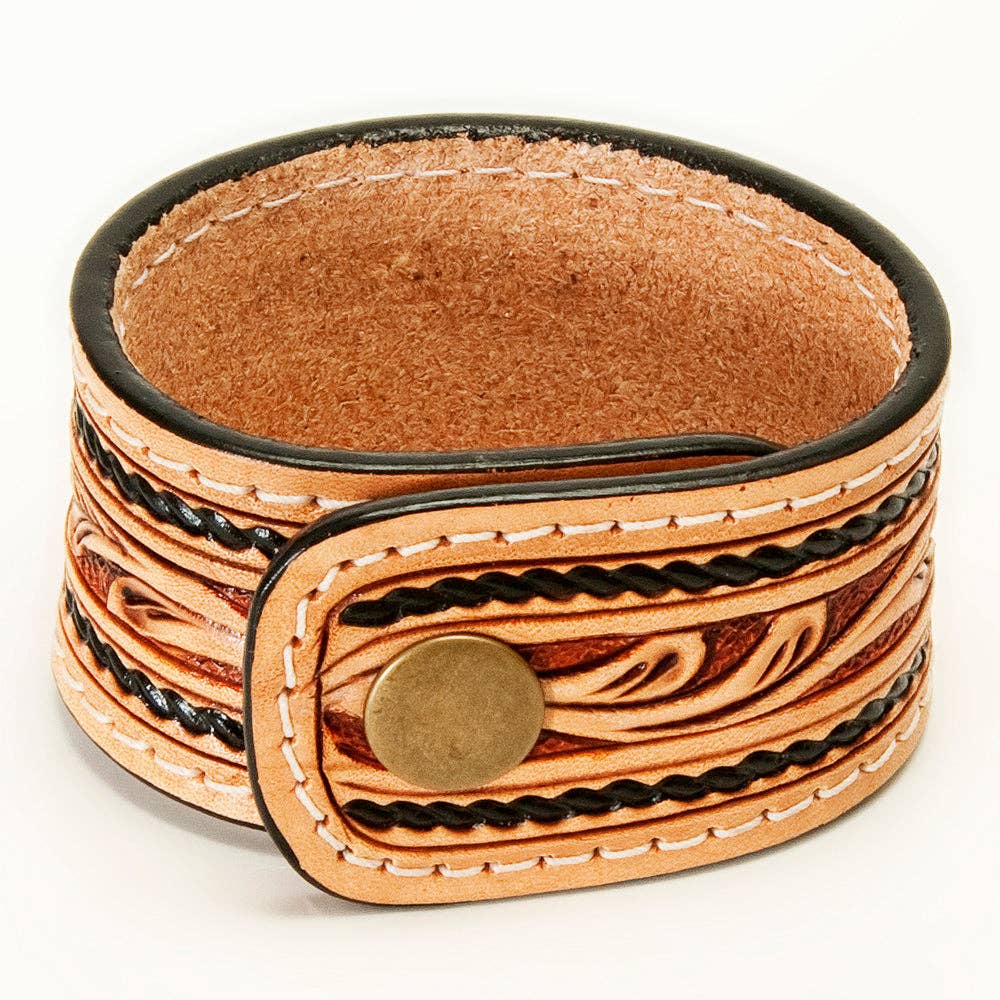 ADBRF152 Hand tooled Genuine Leather Bracelet women