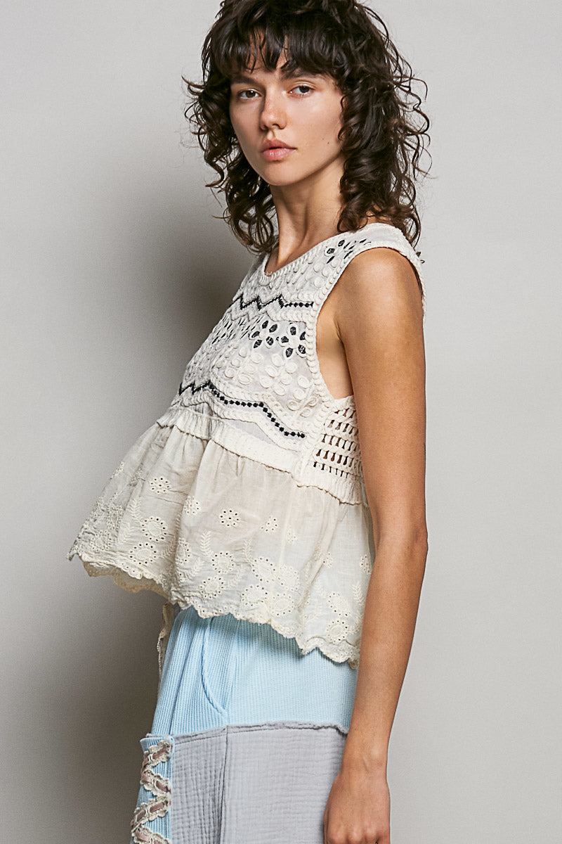 Sleeveless Crochet Top