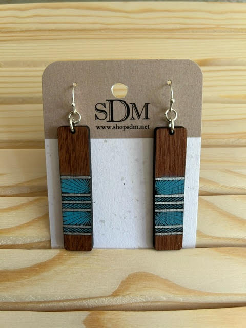 Wooden Geometric Earrings