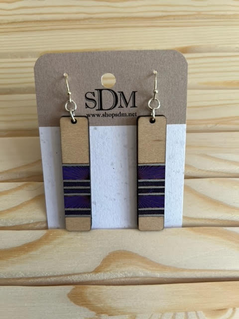 Wooden Geometric Earrings