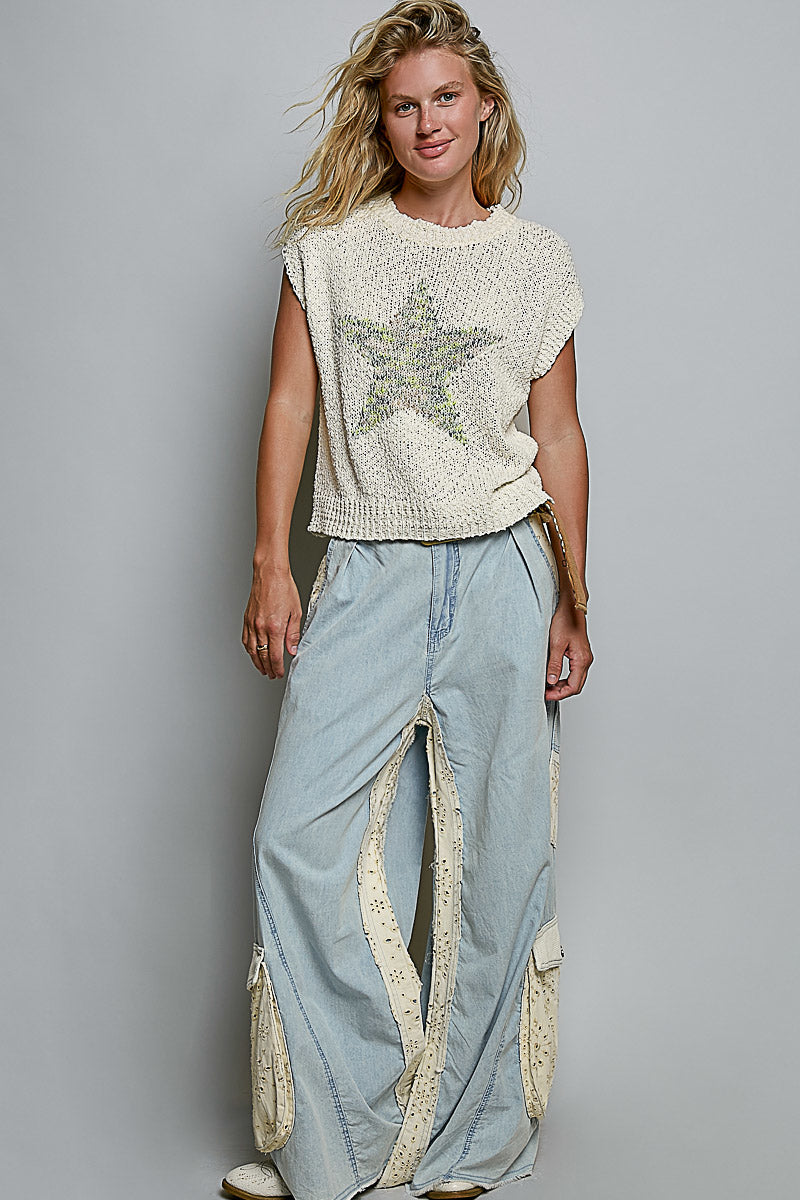 Round Neck Sleevless Sweater