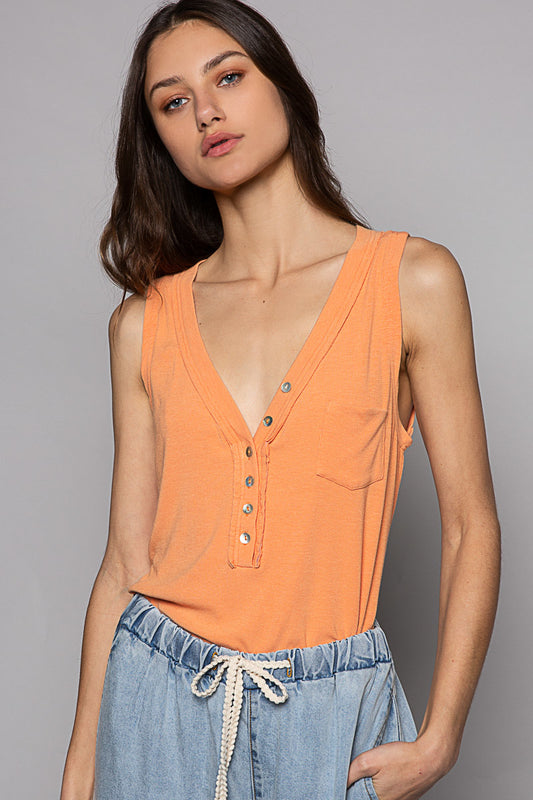 Canyon Sunset Henley Tank