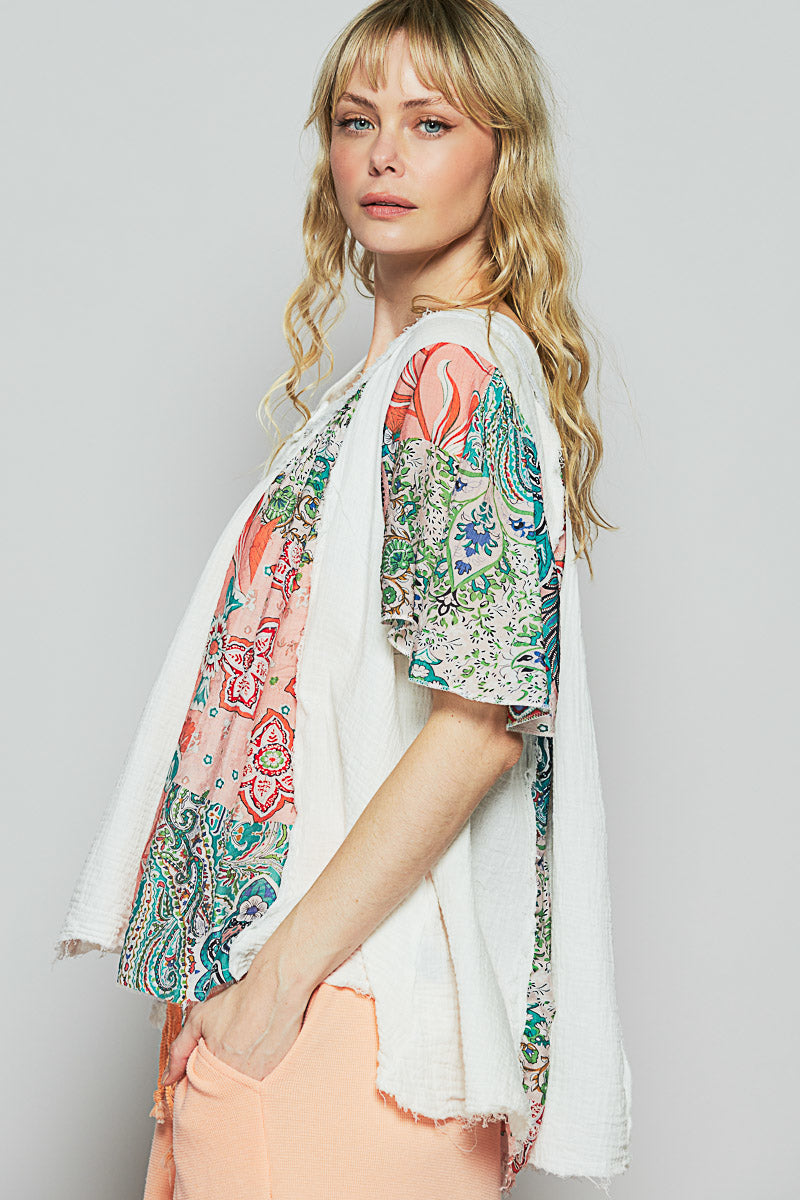 🌸 Boho Breeze Patchwork Top